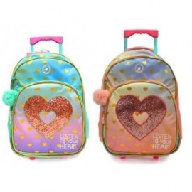 MOCHILA CARRO CORAZON 18"  102443