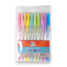 BOLIGRAFO PASTEL 1MM X10 213010-10