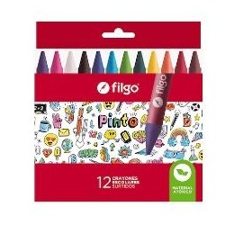 CRAYONES DE CERA FILGO ESTUCHE POR 12 UN