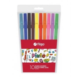 MARCADORES ESCOLARES FILGO PINTO X 10 UN