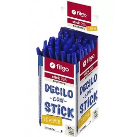 BOLIGRAFO STICK 1.0 AZUL FILGO C50-003