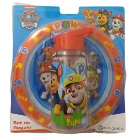 BLISTER PLATO + BOT STRAW TOP PAW PATROL