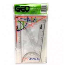 SET DE GEOMETRIA GEO CRISTAL 3 UNIDADES