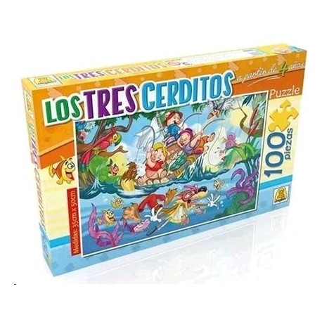 PUZZLE LOS 3 CERDITOS 100 PZAS ART 225