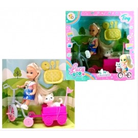 MUÑECA LUCY POP TINY C/BICICLETA 54908