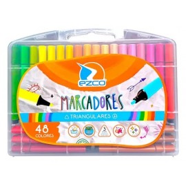 MARCADORES TRIANGULARES X 48  EZCO