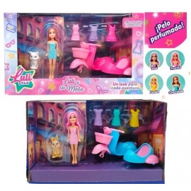 MINI MUÑECA LULISTAR Y SU MOTO 55851