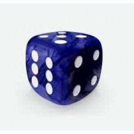 DADO 19 MM AZUL CON PUNTO BLANCO IM9764