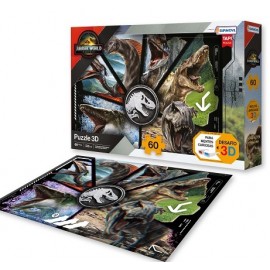 PUZZLE 3D 60PZ C/ANTEOJOS JURASSIC 11029