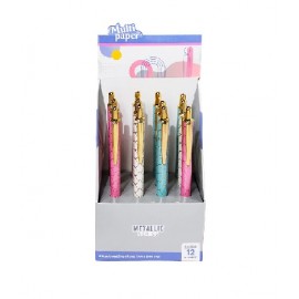 BOLIGRAFO METALI 1MM TINTA AZUL RT NICE 