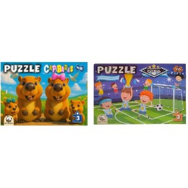 ROMPECABEZAS 48 PC CAPIBARA/ FUTBOL 