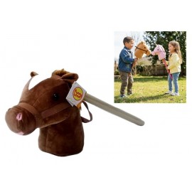 PELUCHE C/PALO CABALLO CHOCOLATE WO758