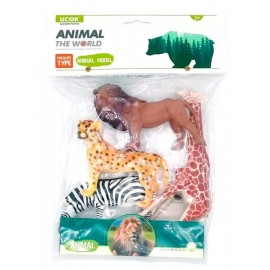 SET ANIMALES SELVA X4 13CM YXY-1411